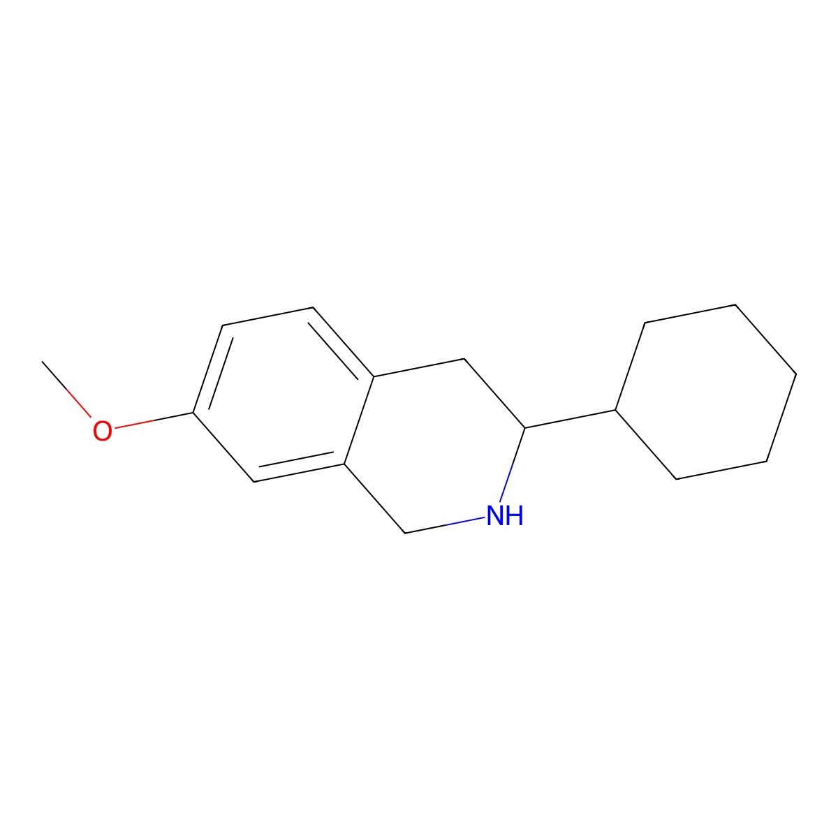 3-Cyclohexyl-7-methoxy-1,2,3,4-tetrahydroisoquinoline molecular structure, CAS 1384510-55-7
