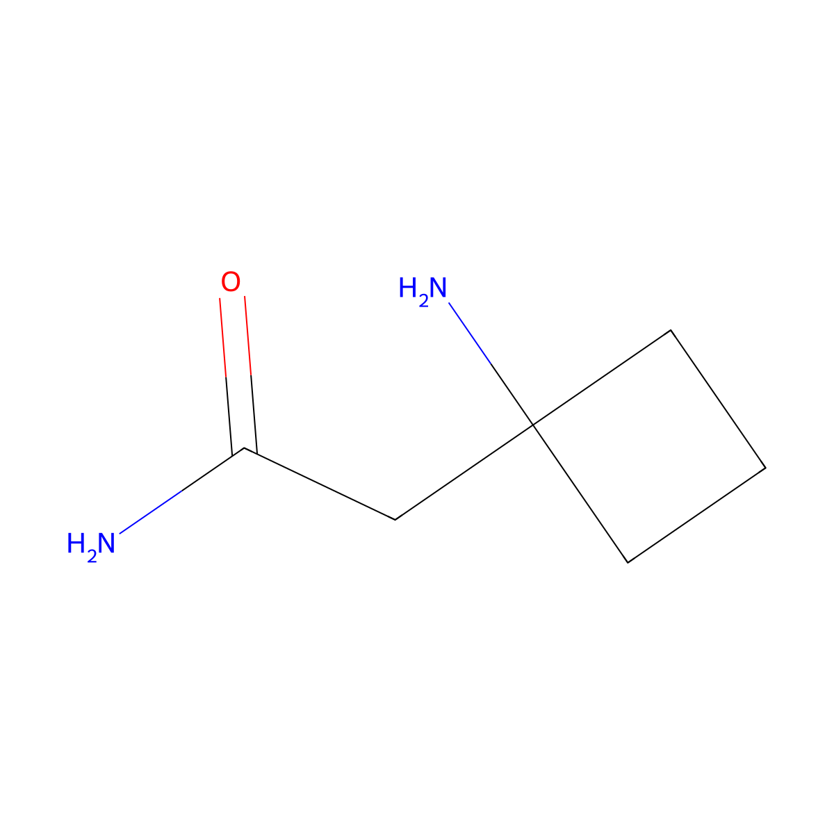2-(1-Aminocyclobutyl)acetamide molecular structure, CAS 1384510-61-5
