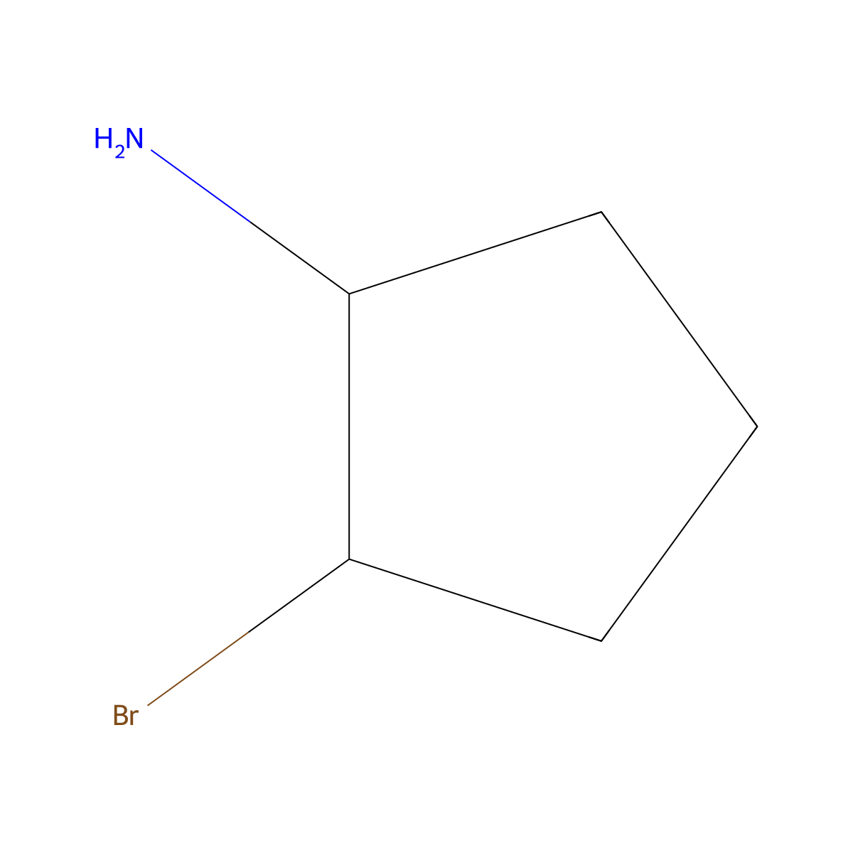 2-Bromocyclopentan-1-amine molecular structure, CAS 1384510-63-7