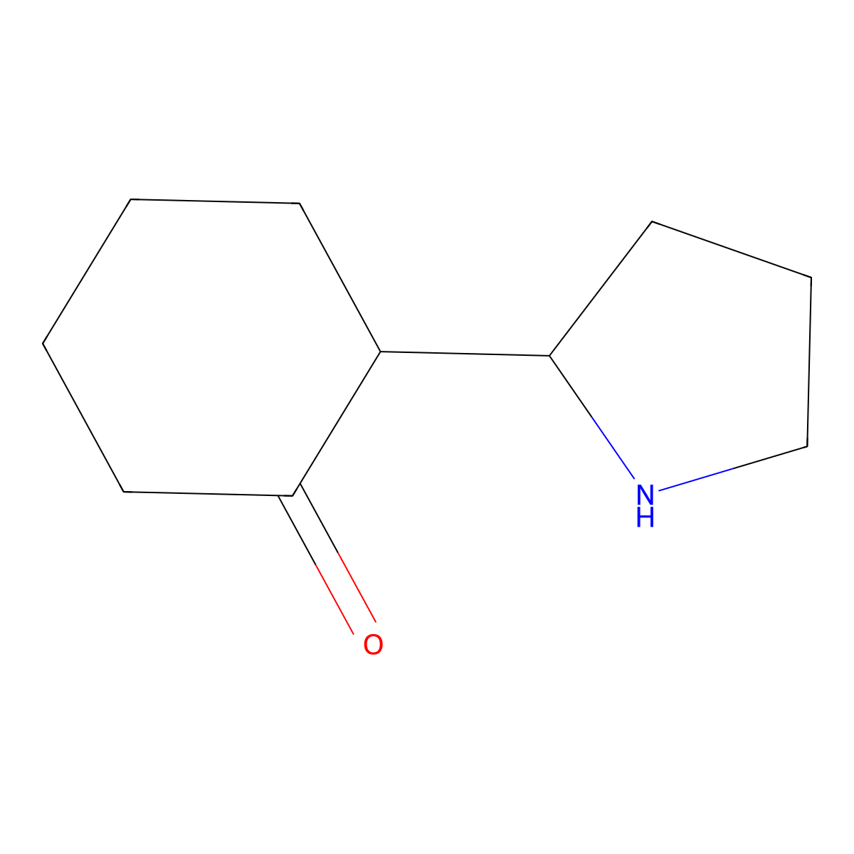 2-(Pyrrolidin-2-yl)cyclohexan-1-one molecular structure, CAS 1384510-67-1