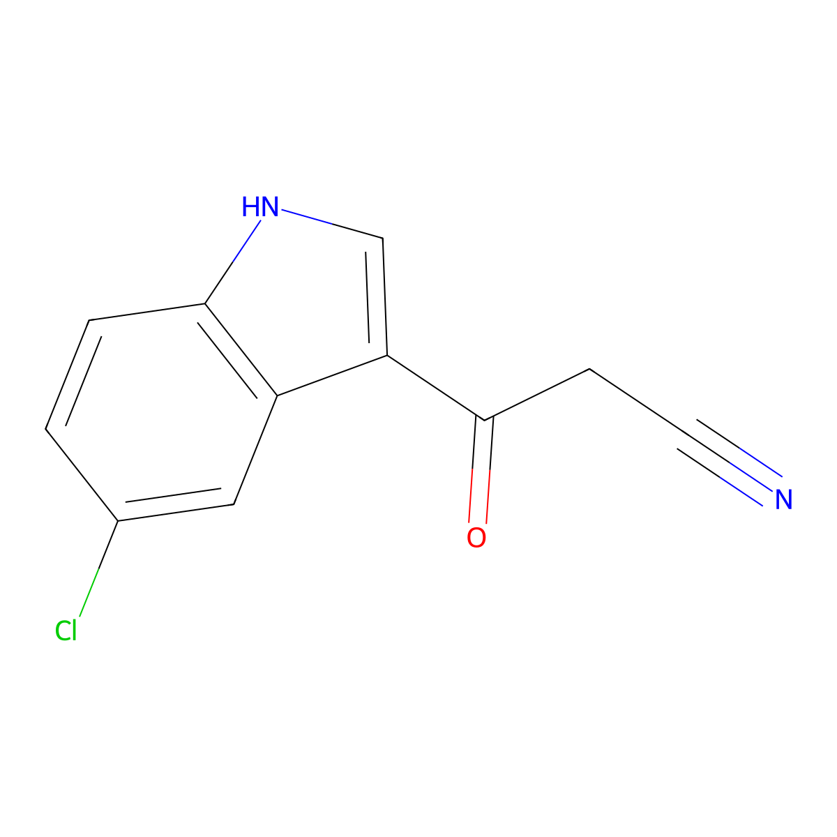 3-(5-chloro-1H-indol-3-yl)-3-oxopropanenitrile molecular structure, CAS 1384512-44-0