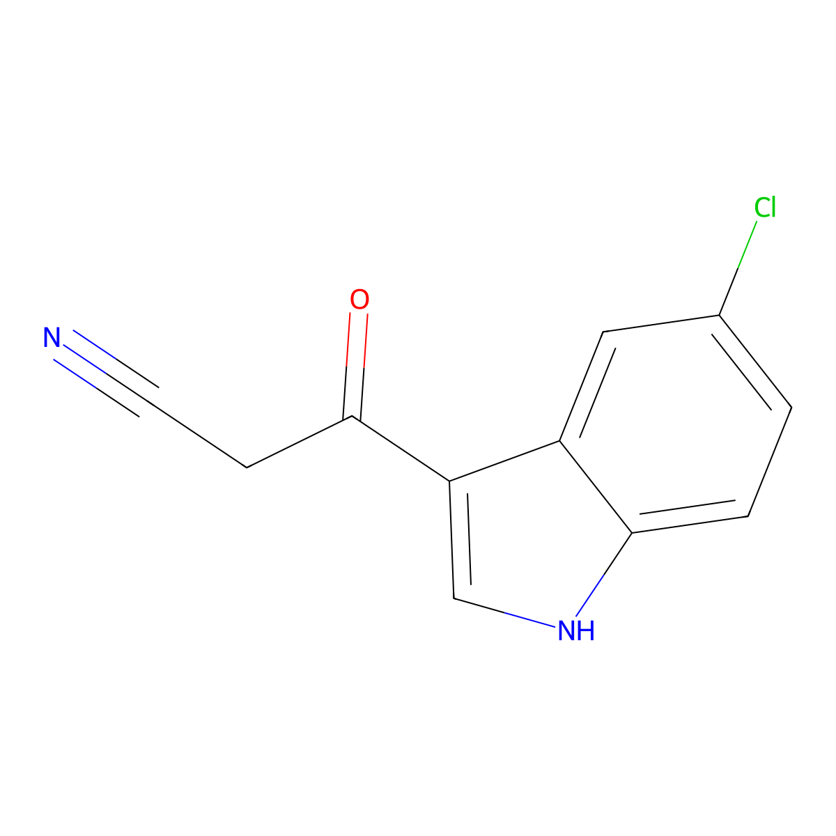 3-(5-chloro-1H-indol-3-yl)-3-oxopropanenitrile molecular structure, CAS 1384512-44-0