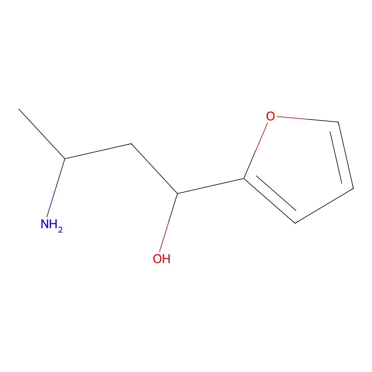 3-Amino-1-(furan-2-yl)butan-1-ol molecular structure, CAS 1384533-85-0