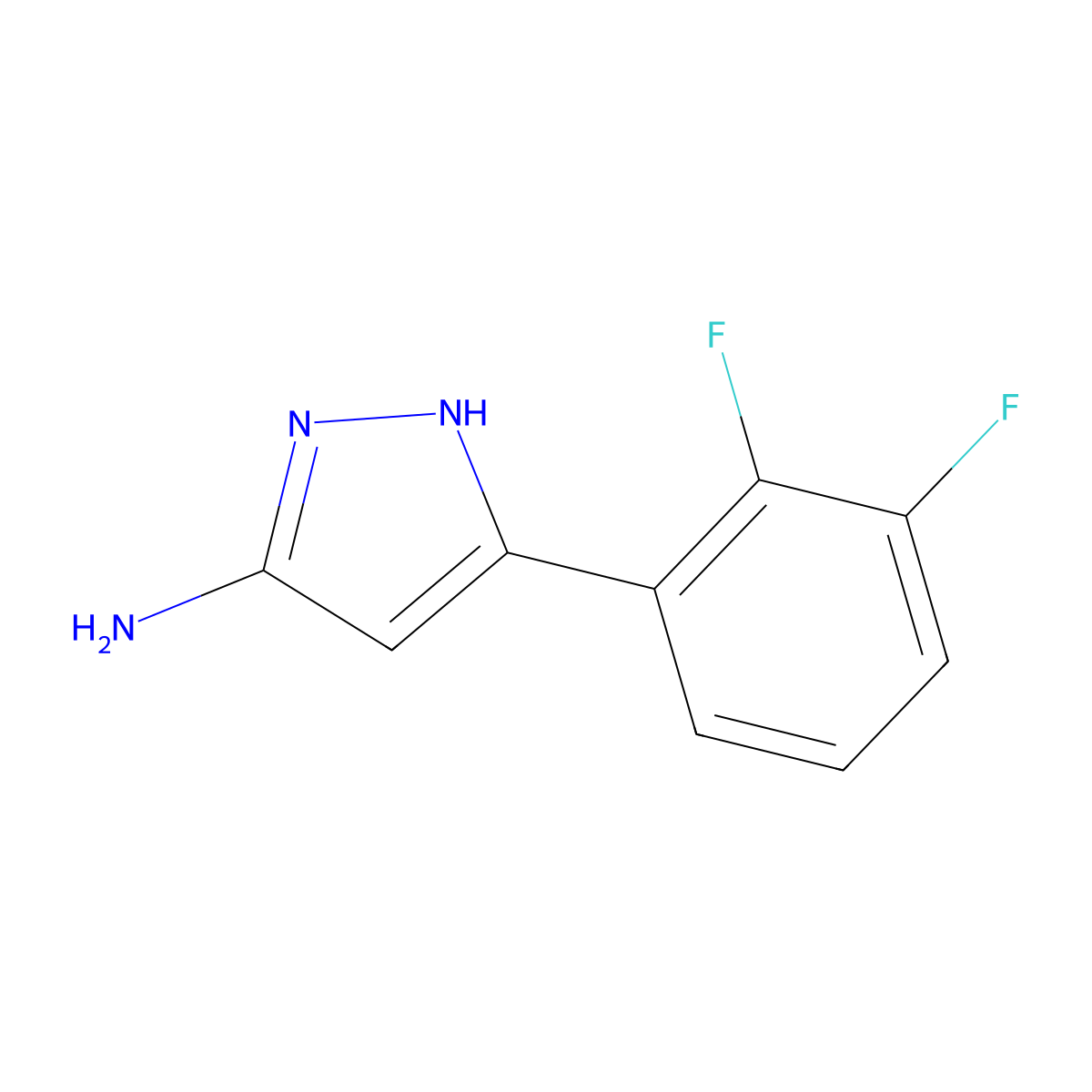 3-(2,3-difluorophenyl)-1H-pyrazol-5-amine molecular structure, CAS 1384537-81-8