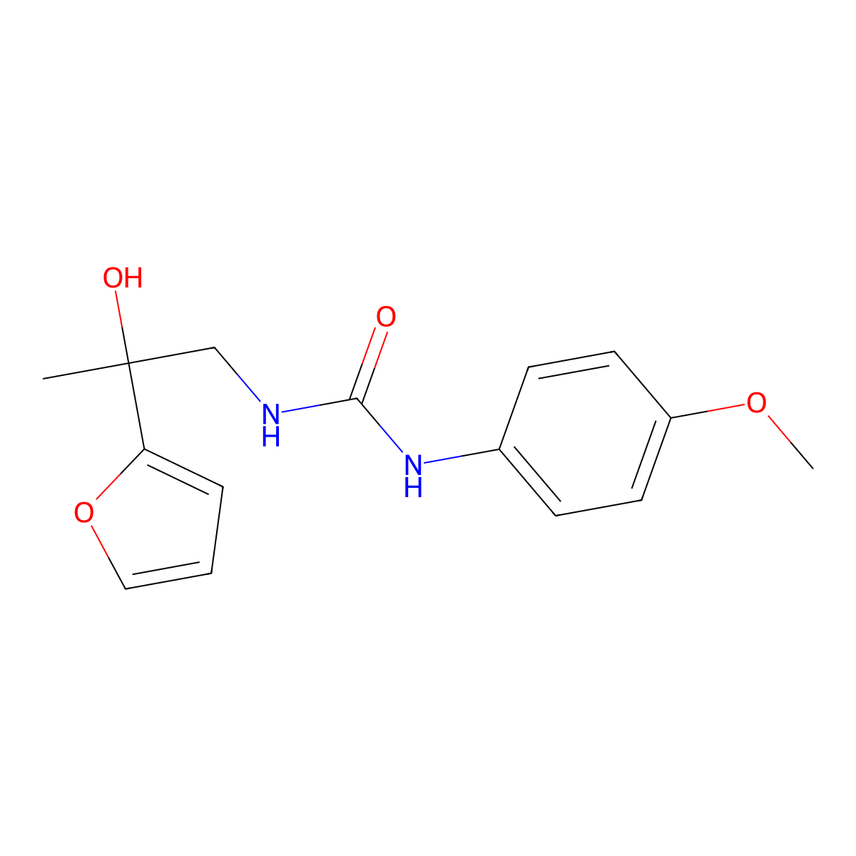 1-(2-(Furan-2-yl)-2-hydroxypropyl)-3-(4-methoxyphenyl)urea molecular structure, CAS 1384552-70-8