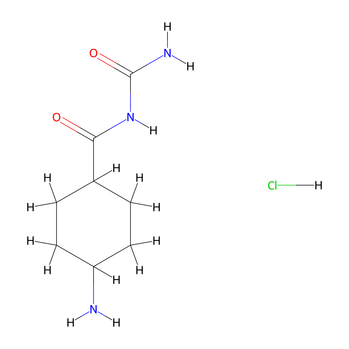 (4-Aminocyclohexanecarbonyl)urea hydrochloride molecular structure, CAS 1384563-39-6