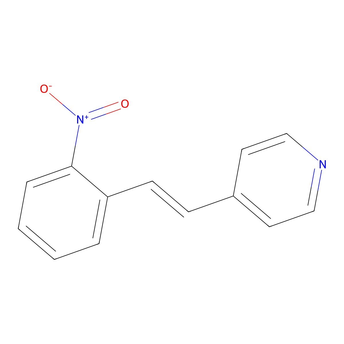 4-[(E)-2-(2-nitrophenyl)vinyl]pyridine molecular structure, CAS 138457-93-9