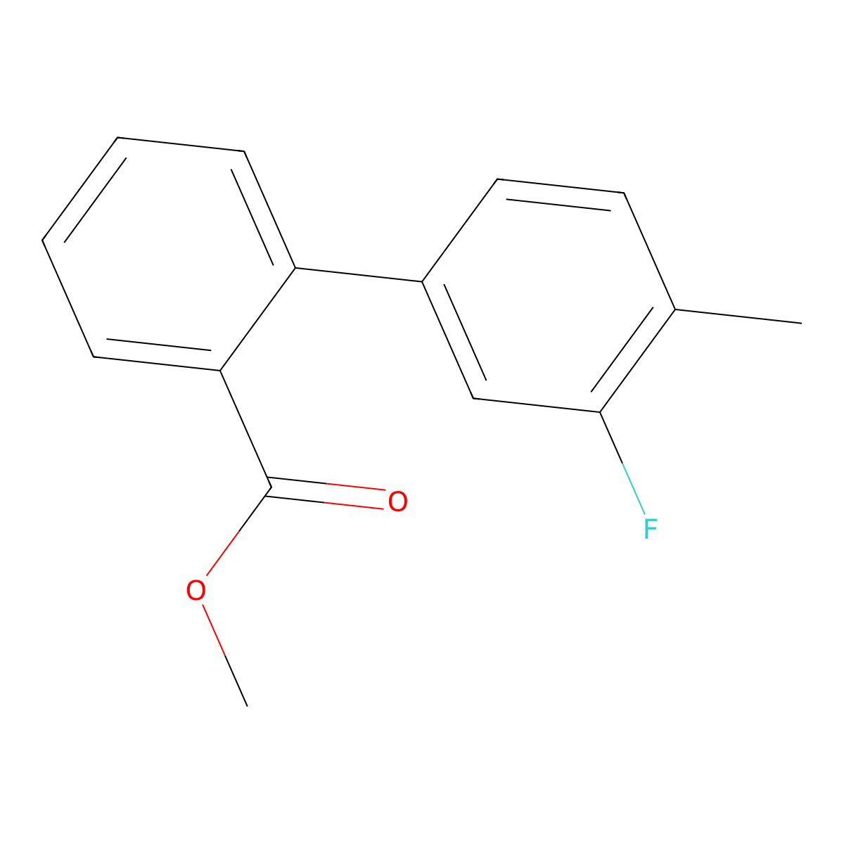 Methyl 2-(3-fluoro-4-methylphenyl)benzoate molecular structure, CAS 138459-23-1