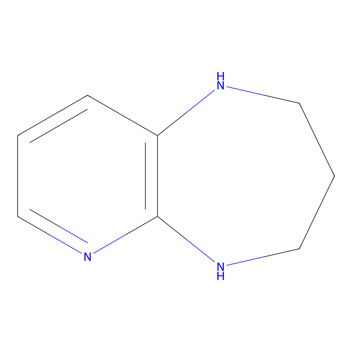 1H,2H,3H,4H,5H-pyrido[2,3-b][1,4]diazepine molecular structure, CAS 1384591-76-7