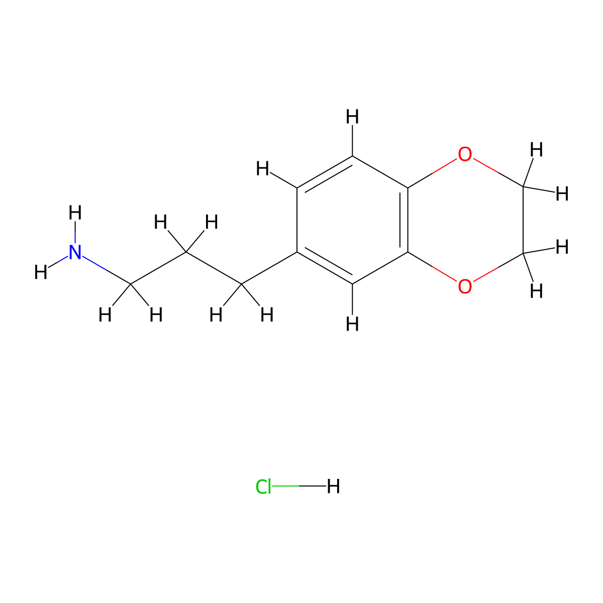 3-(2,3-Dihydro-1,4-benzodioxin-6-yl)propan-1-amine hydrochloride molecular structure, CAS 1384596-33-1
