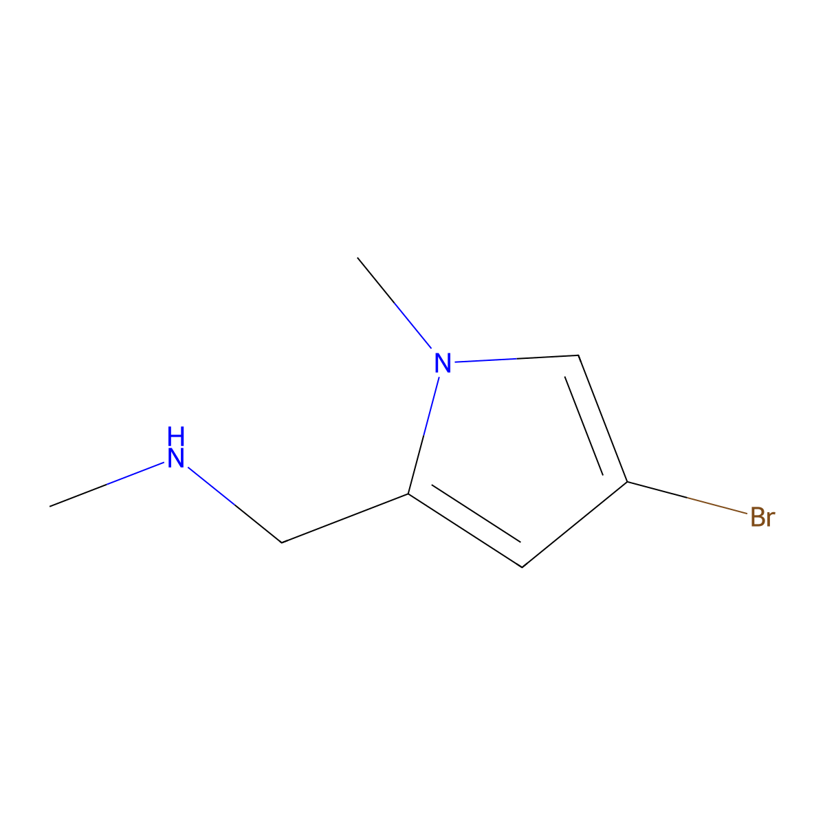 [(4-bromo-1-methyl-1H-pyrrol-2-yl)methyl](methyl)amine molecular structure, CAS 1384596-71-7