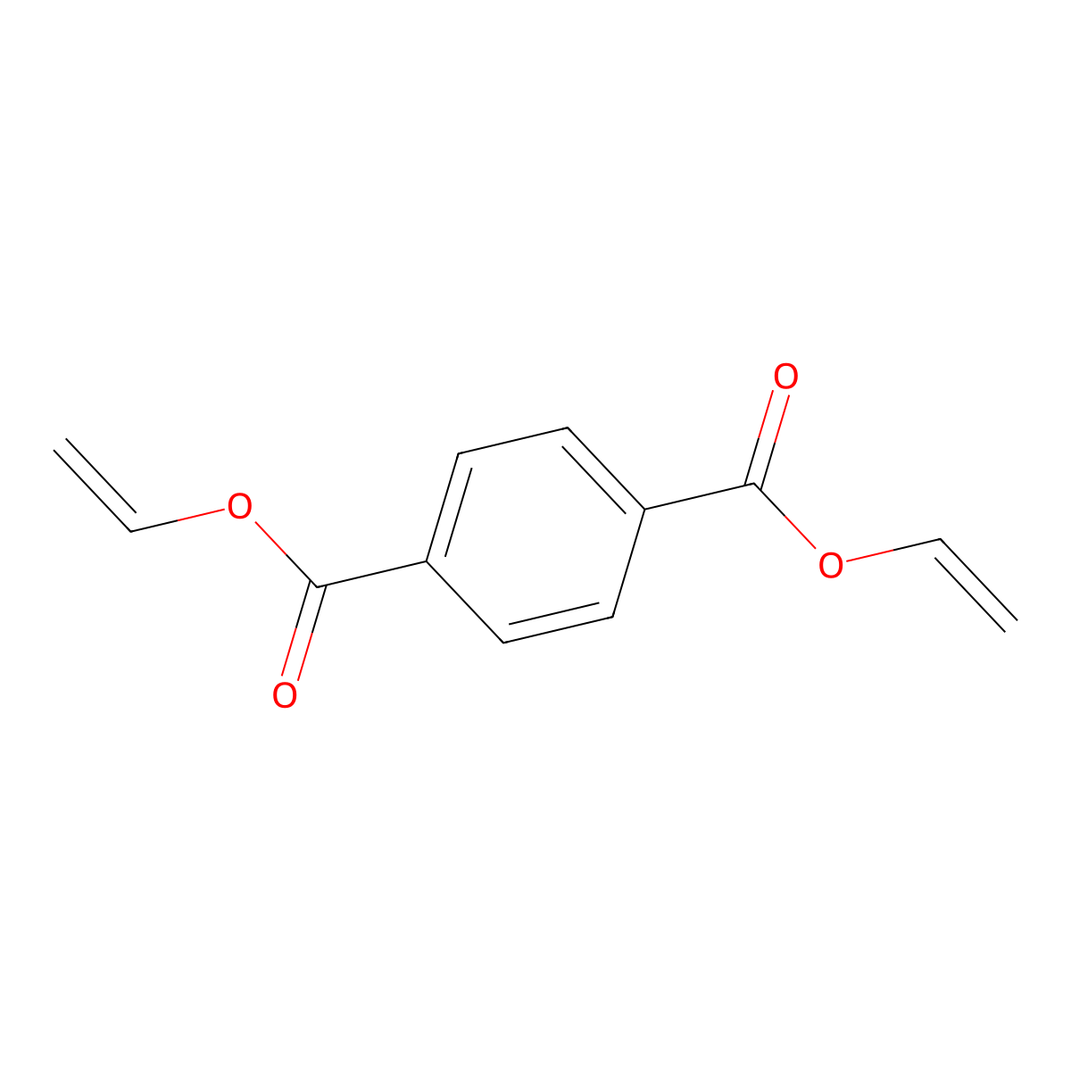 Diethenyl benzene-1,4-dicarboxylate molecular structure, CAS 13846-19-0