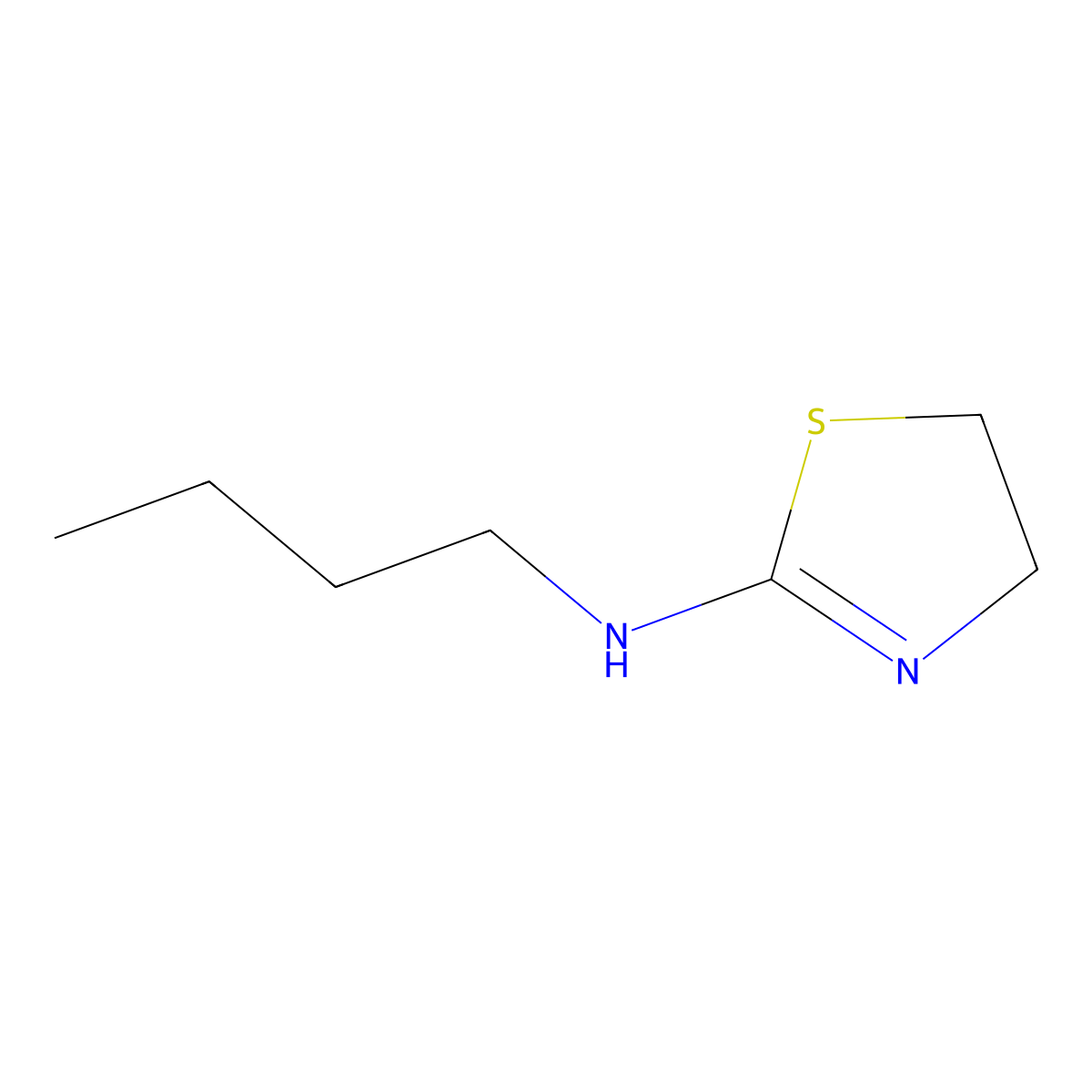N-Butyl-4,5-dihydro-1,3-thiazol-2-amine molecular structure, CAS 13846-59-8