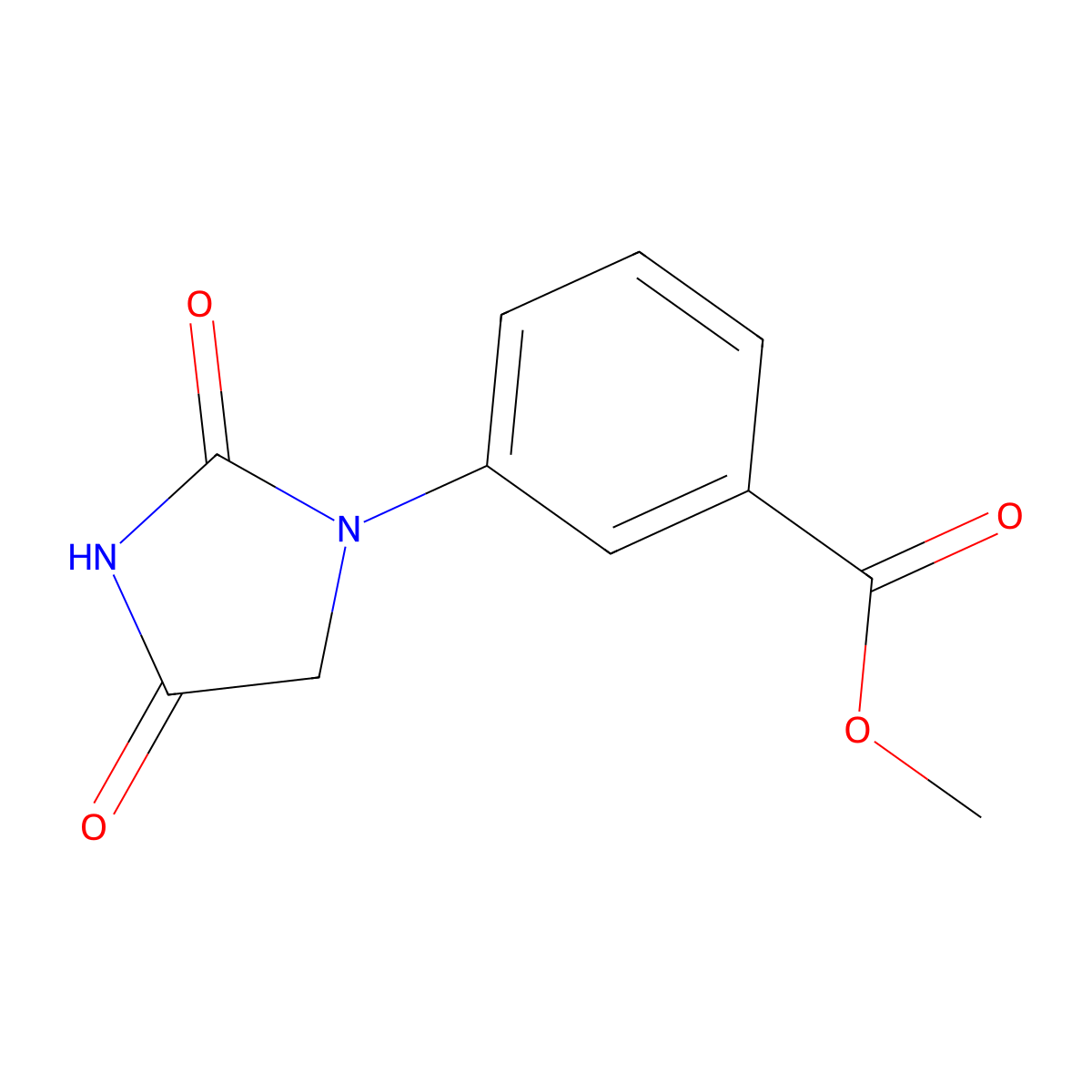 Methyl 3-(2,4-dioxoimidazolidin-1-yl)benzoate molecular structure, CAS 1384661-56-6
