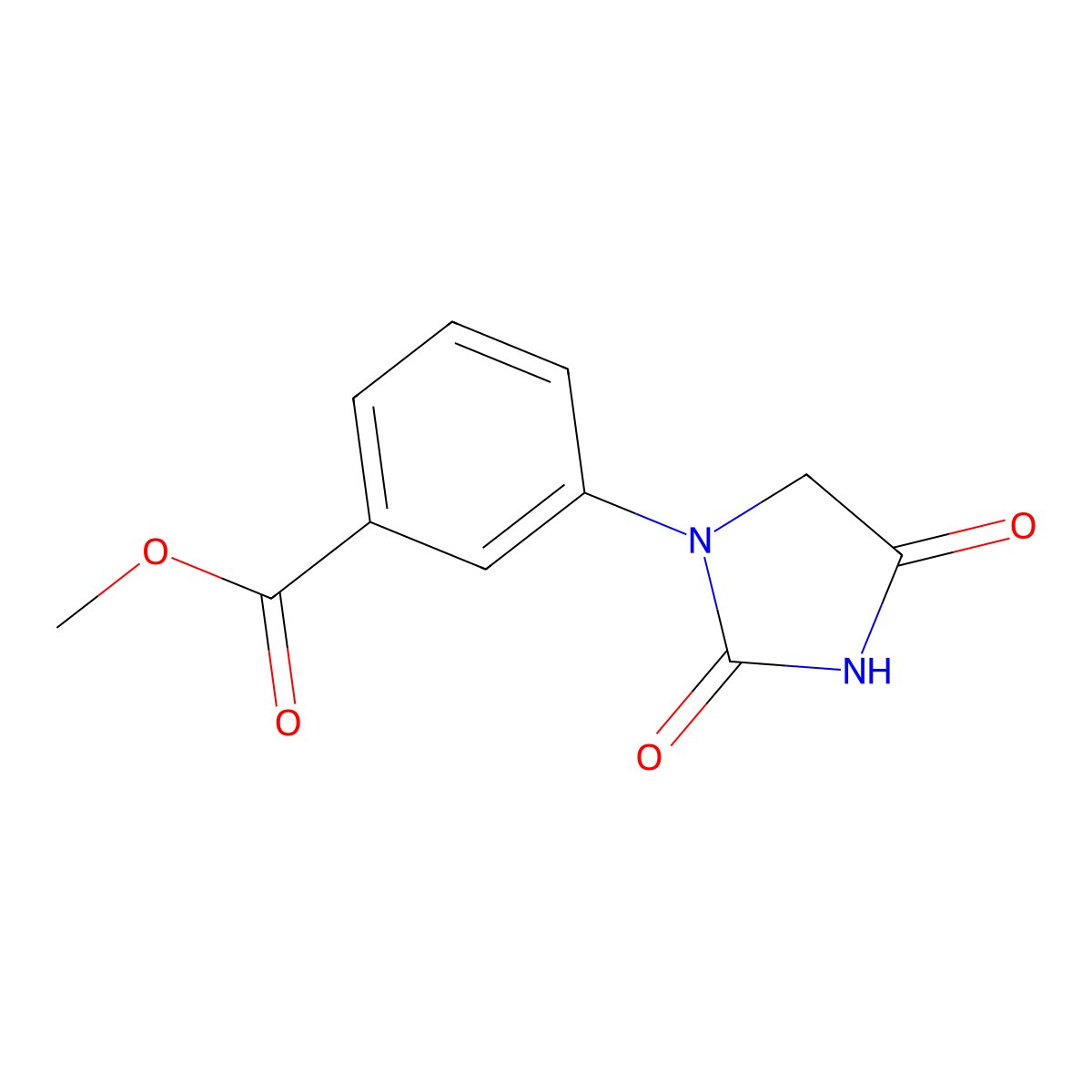 Methyl 3-(2,4-dioxoimidazolidin-1-yl)benzoate molecular structure, CAS 1384661-56-6