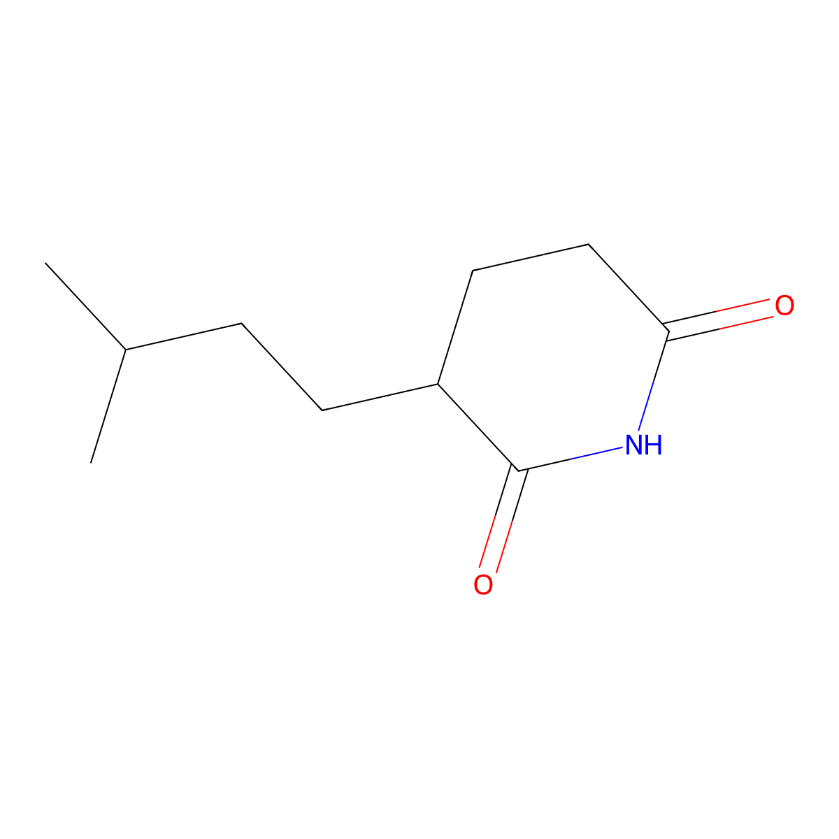 3-(3-Methylbutyl)piperidine-2,6-dione molecular structure, CAS 1384677-88-6