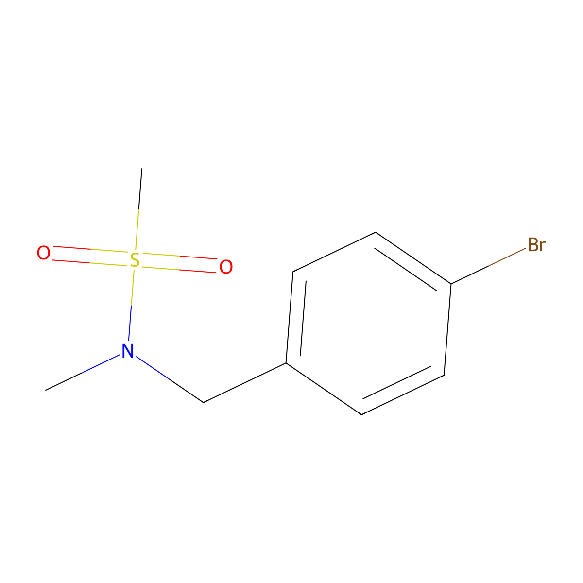 N-[(4-bromophenyl)methyl]-N-methylmethanesulfonamide molecular structure, CAS 138468-24-3
