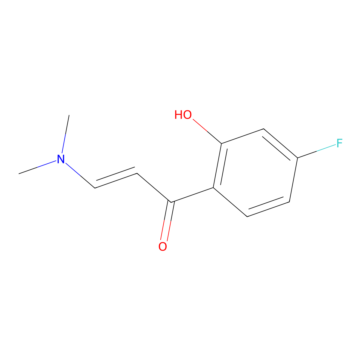 3-(Dimethylamino)-1-(4-fluoro-2-hydroxyphenyl)prop-2-EN-1-one molecular structure, CAS 138469-95-1