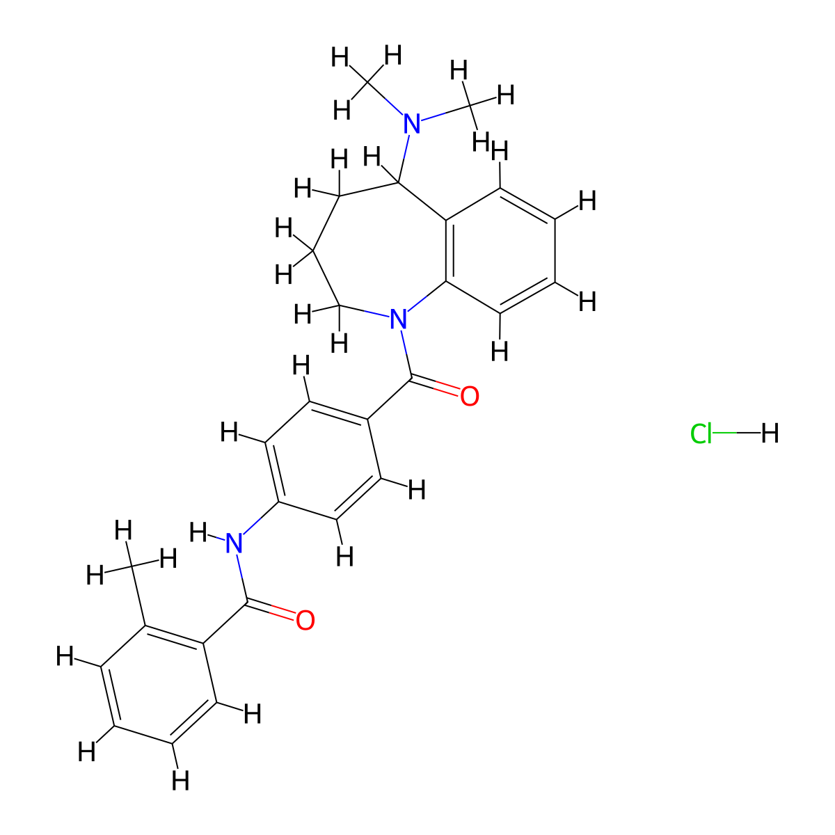 Mozavaptan Hydrochloride molecular structure, CAS 138470-70-9