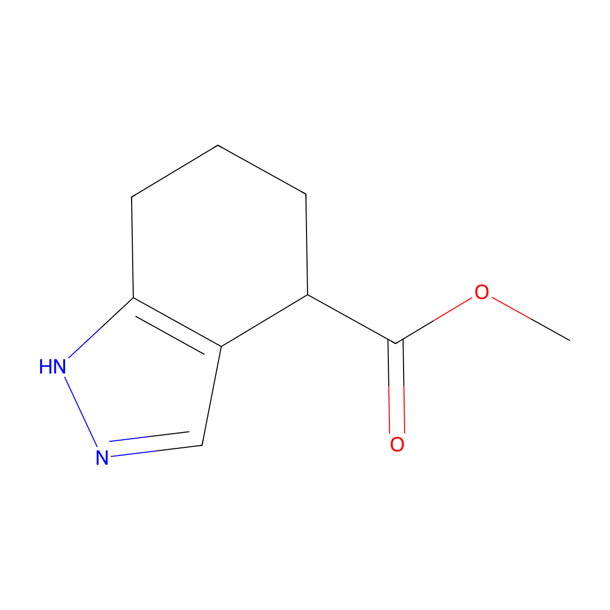 methyl 4,5,6,7-tetrahydro-1H-indazole-4-carboxylate molecular structure, CAS 1384706-10-8