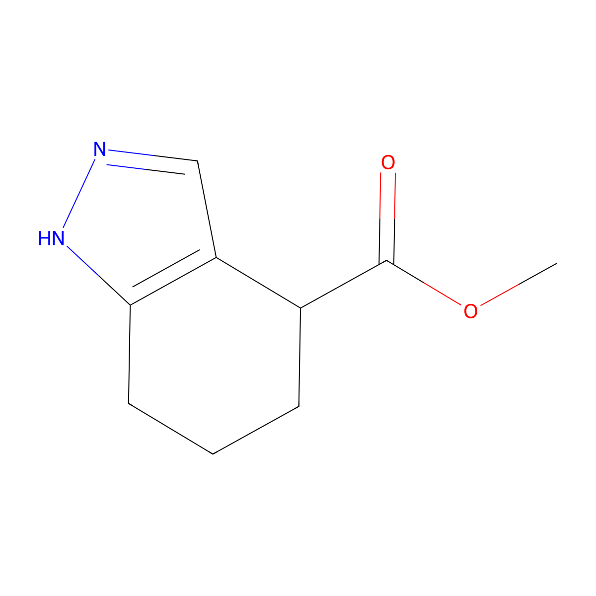 methyl 4,5,6,7-tetrahydro-1H-indazole-4-carboxylate molecular structure, CAS 1384706-10-8