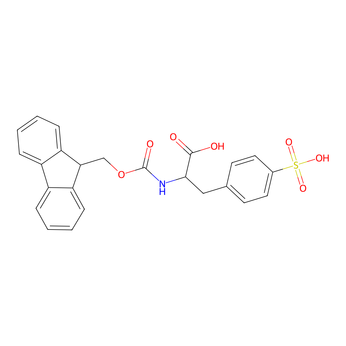 (S)-Fmoc-phenylalanine-4-sulfonic acid molecular structure, CAS 138472-22-7