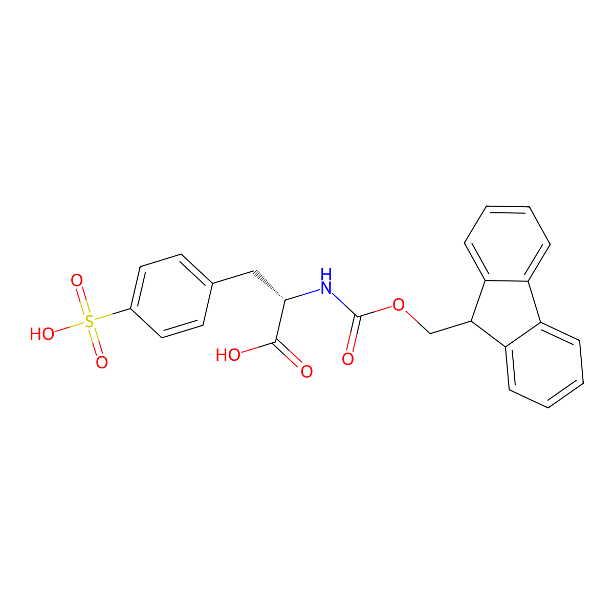 (S)-Fmoc-phenylalanine-4-sulfonic acid molecular structure, CAS 138472-22-7