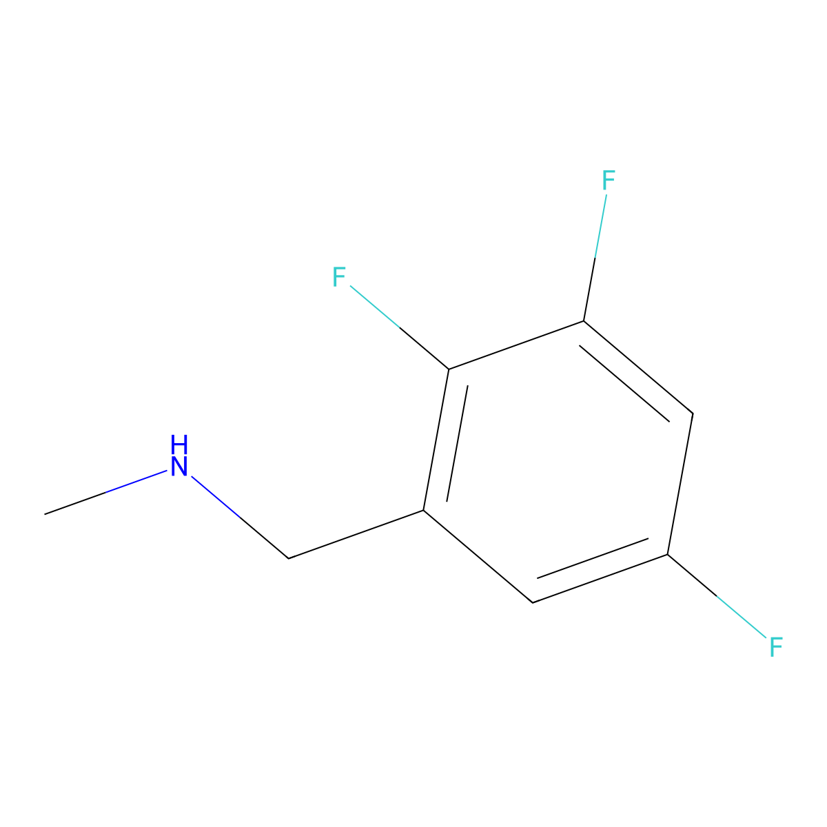 Methyl[(2,3,5-trifluorophenyl)methyl]amine molecular structure, CAS 1384751-72-7