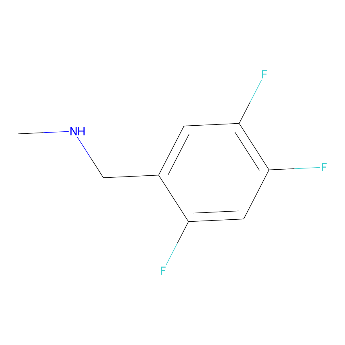 Methyl[(2,4,5-trifluorophenyl)methyl]amine molecular structure, CAS 1384751-73-8