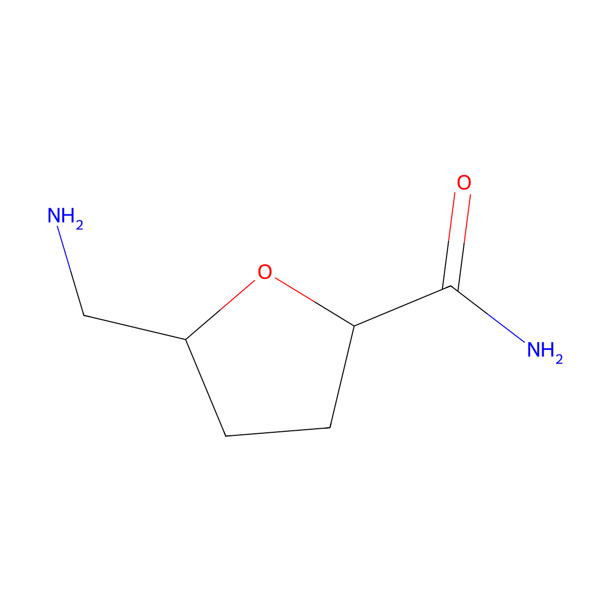 5-(Aminomethyl)oxolane-2-carboxamide molecular structure, CAS 1384782-64-2