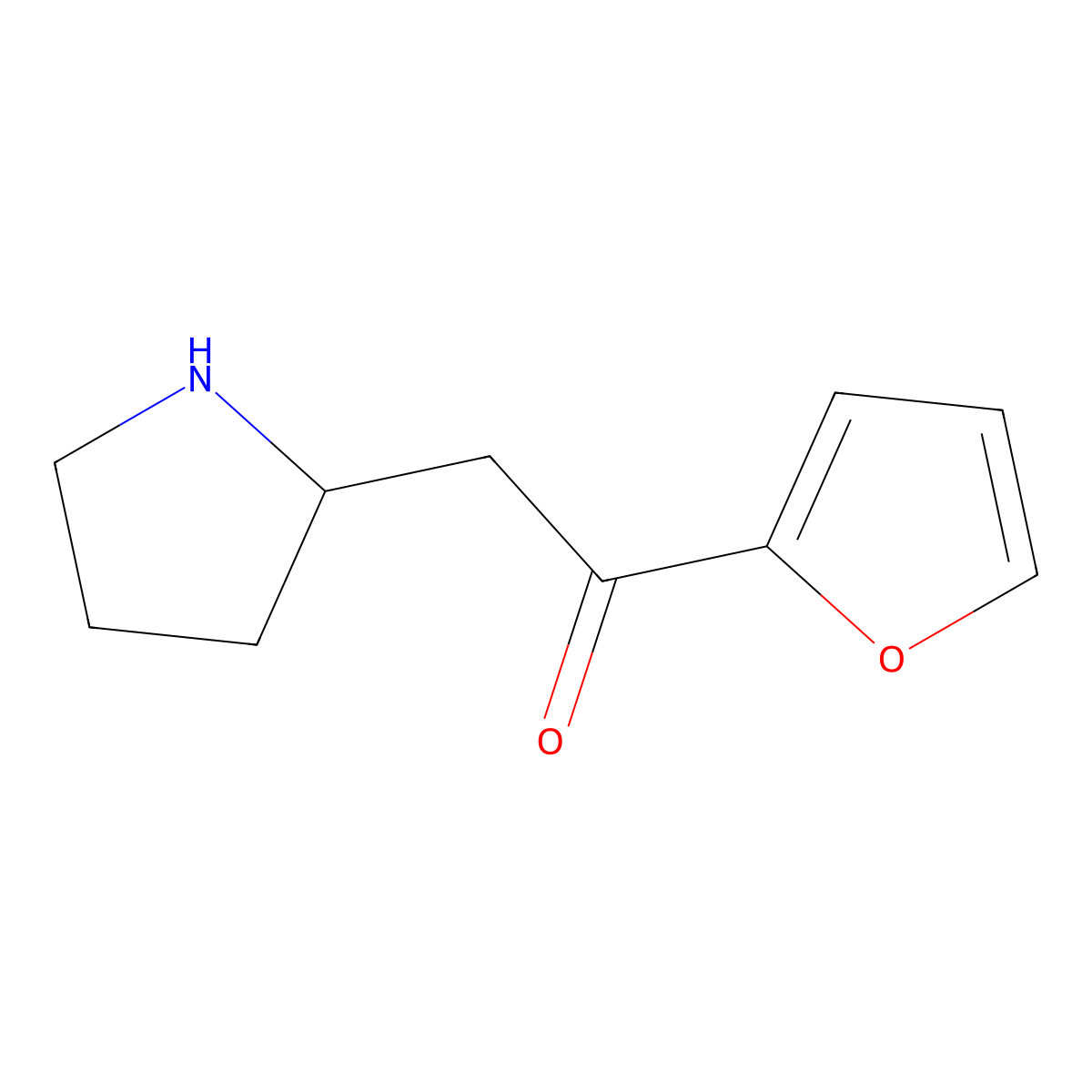 1-(Furan-2-yl)-2-(pyrrolidin-2-yl)ethanone molecular structure, CAS 1384782-66-4
