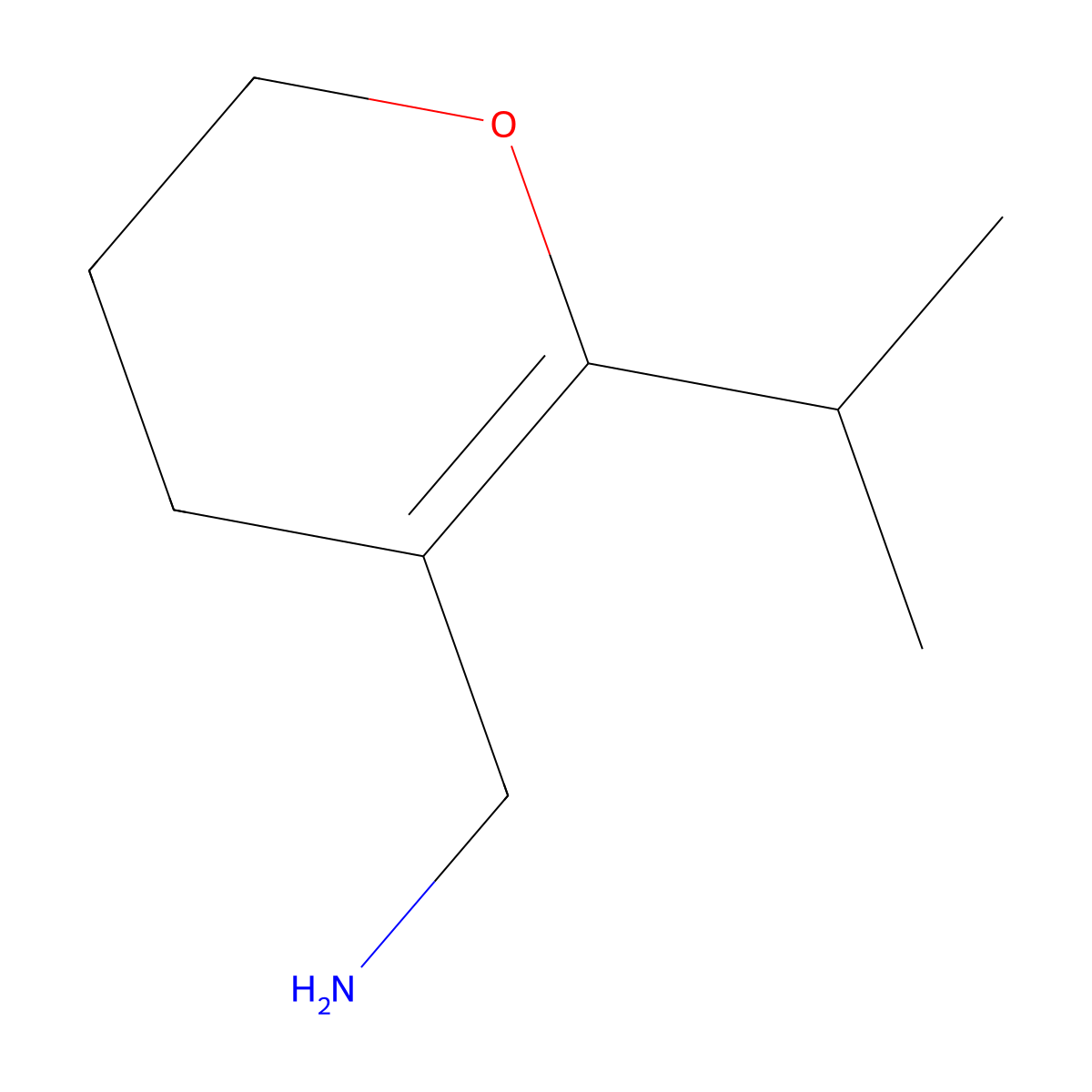 [6-(Propan-2-yl)-3,4-dihydro-2h-pyran-5-yl]methanamine molecular structure, CAS 1384782-80-2