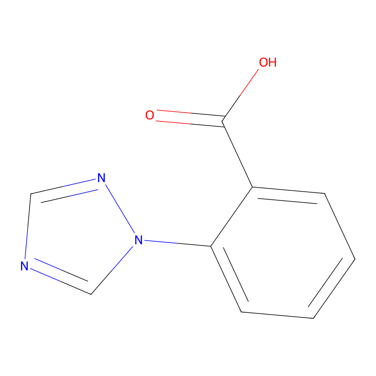 2-(1H-1,2,4-triazol-1-yl)benzoic acid molecular structure, CAS 138479-54-6