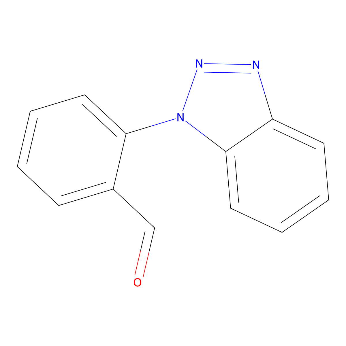 2-(1H-1,2,3-benzotriazol-1-yl)benzaldehyde molecular structure, CAS 138479-57-9