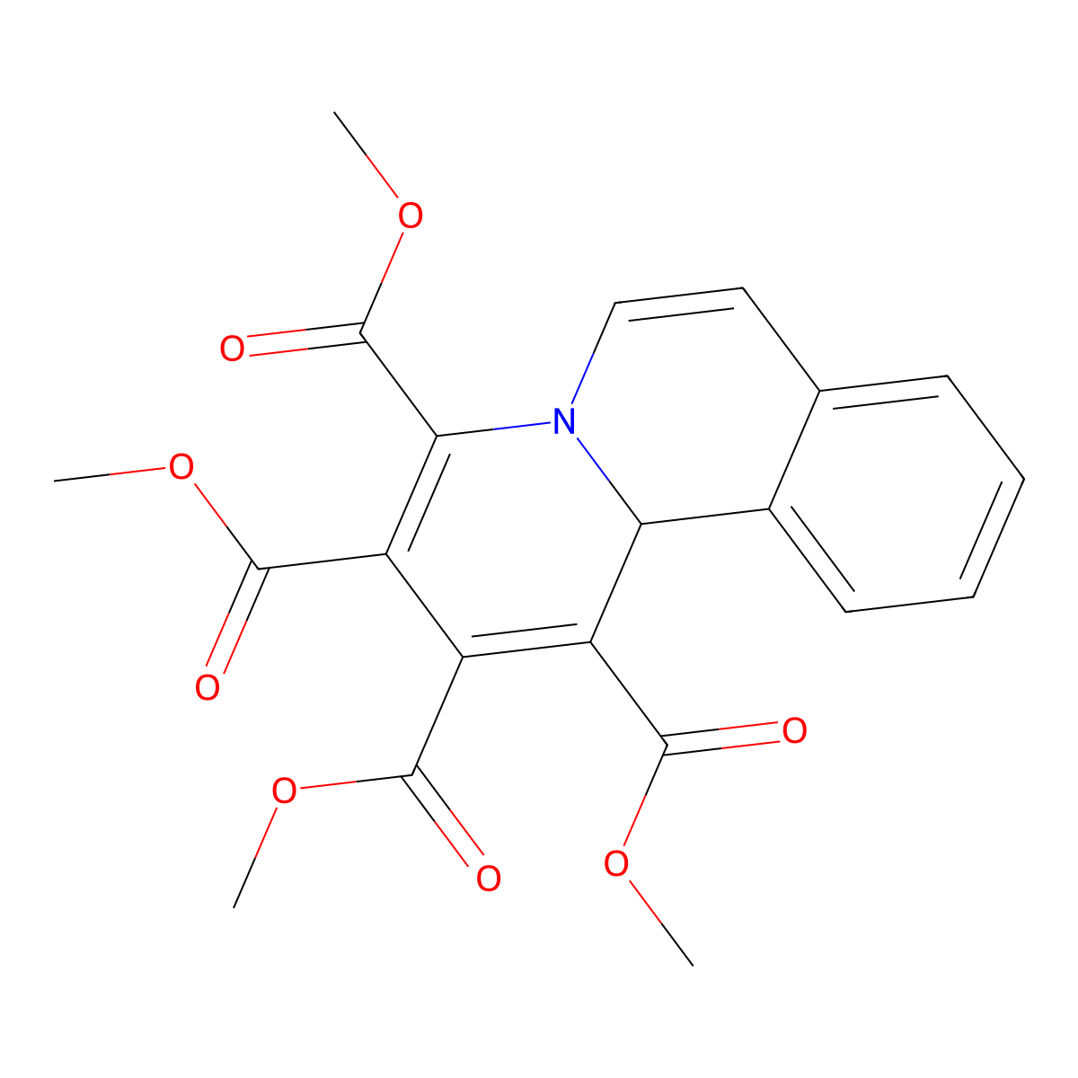 11BH-Pyrido(2,1-A)isoquinoline-1,2,3,4-tetracarboxylic acid tetramethyl ester molecular structure, CAS 13848-50-5
