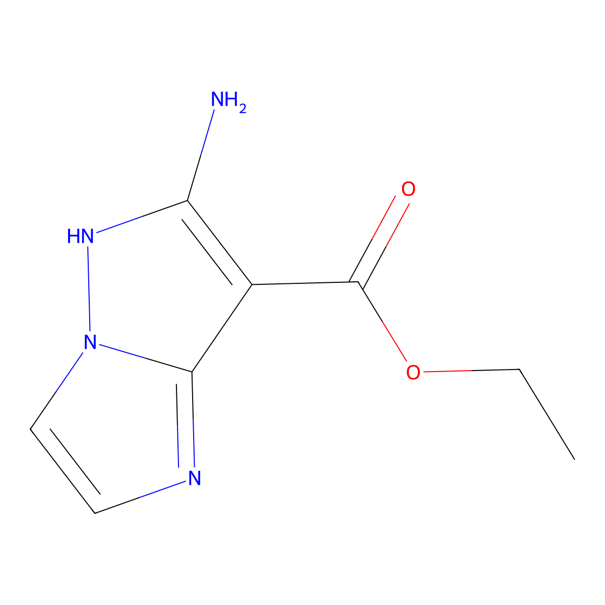 ethyl 6-amino-1H-pyrazolo[1,5-a]imidazole-7-carboxylate molecular structure, CAS 1384802-61-2