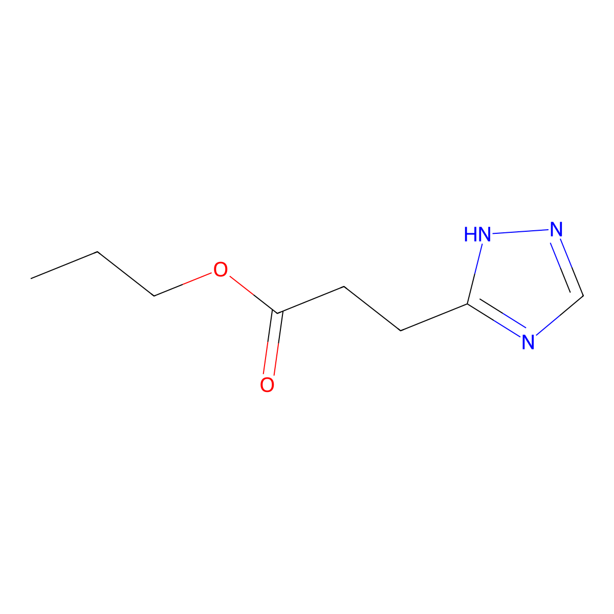 propyl 3-(4H-1,2,4-triazol-3-yl)propanoate molecular structure, CAS 1384803-10-4