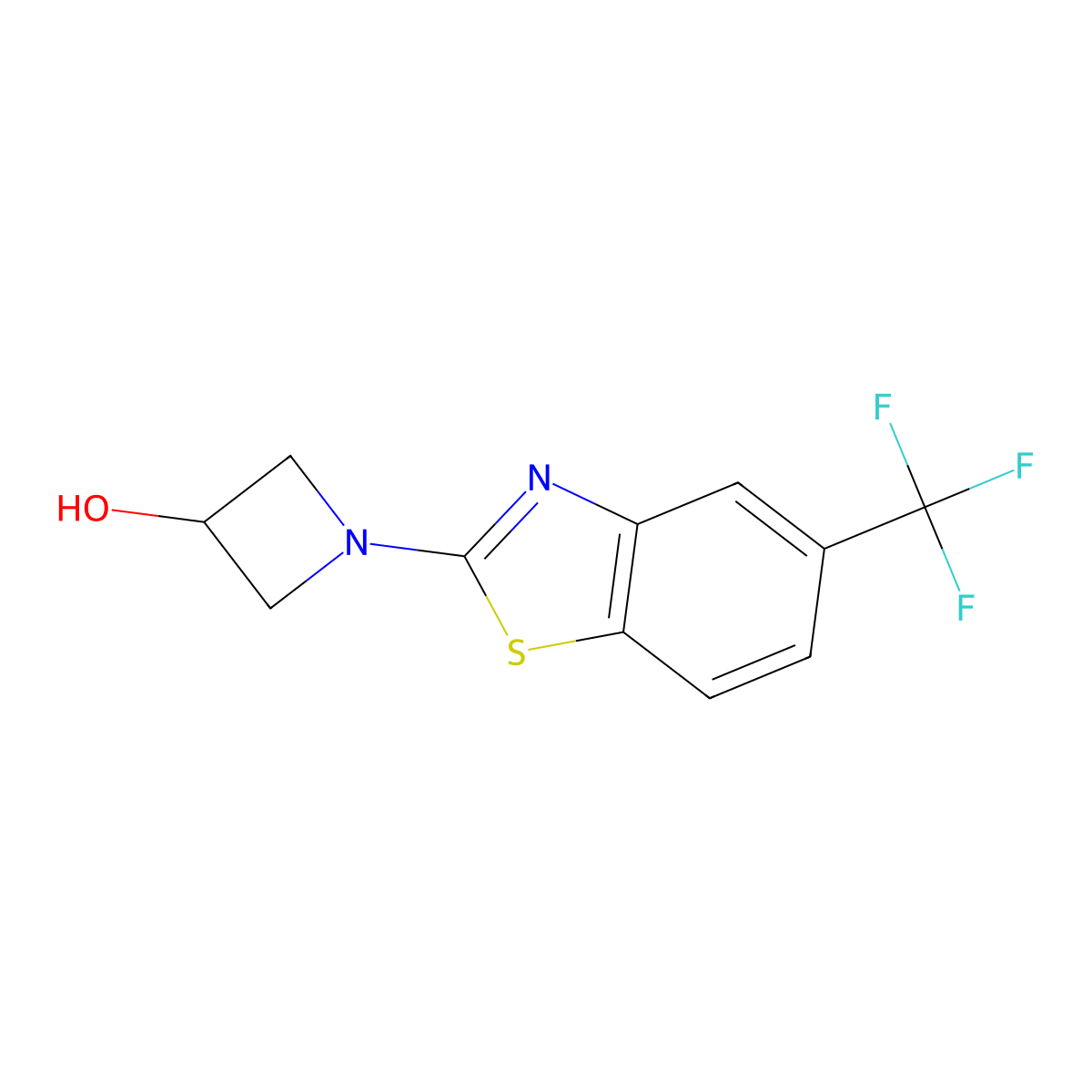 1-(5-(Trifluoromethyl)benzo[d]thiazol-2-yl)azetidin-3-ol molecular structure, CAS 1384807-90-2