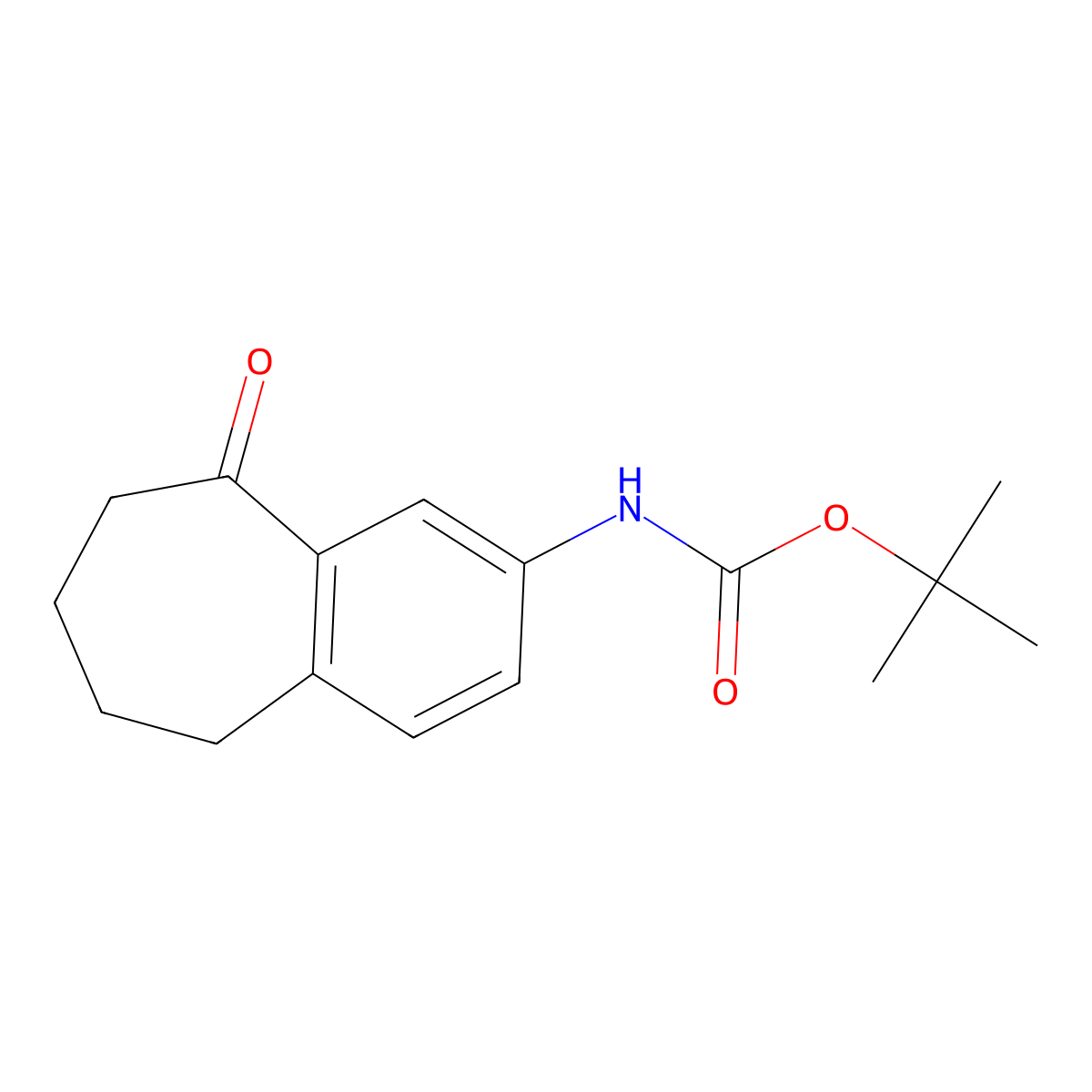 tert-butyl N-{9-oxo-6,7,8,9-tetrahydro-5H-benzo[7]annulen-2-yl}carbamate molecular structure, CAS 1384840-09-8