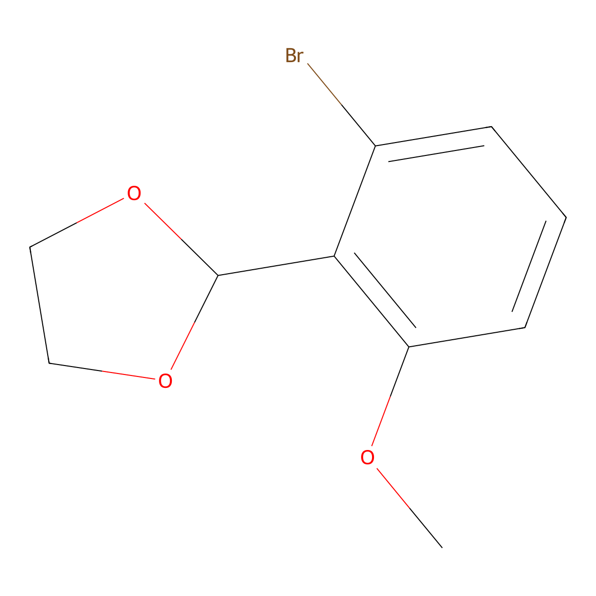 2-(2-Bromo-6-methoxyphenyl)-1,3-dioxolane molecular structure, CAS 1384847-49-7