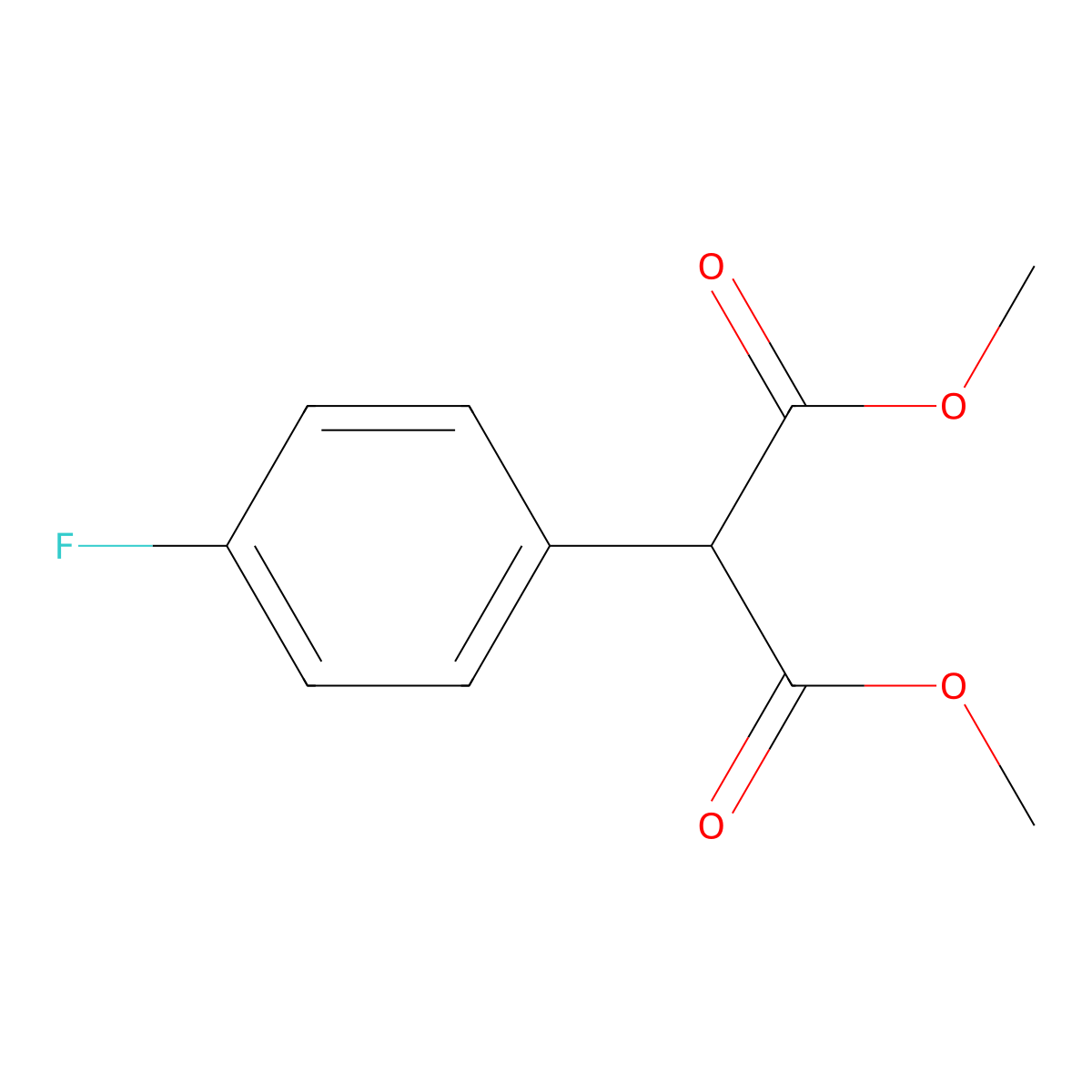 Dimethyl (4-fluorophenyl)propanedioate molecular structure, CAS 138485-30-0