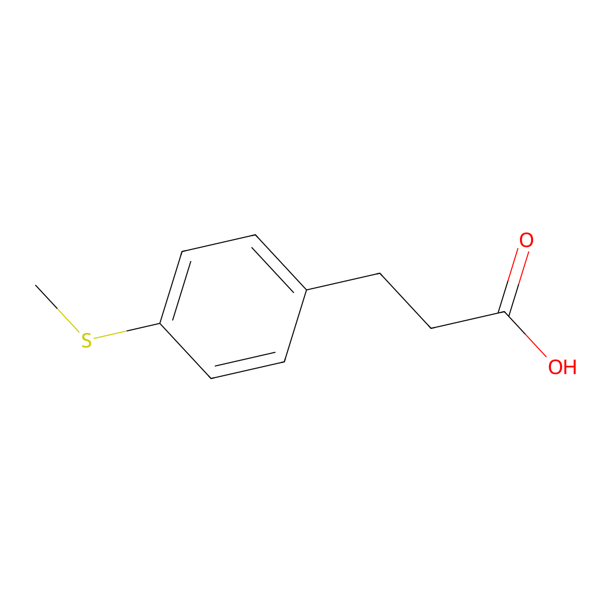 3-[4-(Methylsulfanyl)phenyl]propanoic acid molecular structure, CAS 138485-81-1