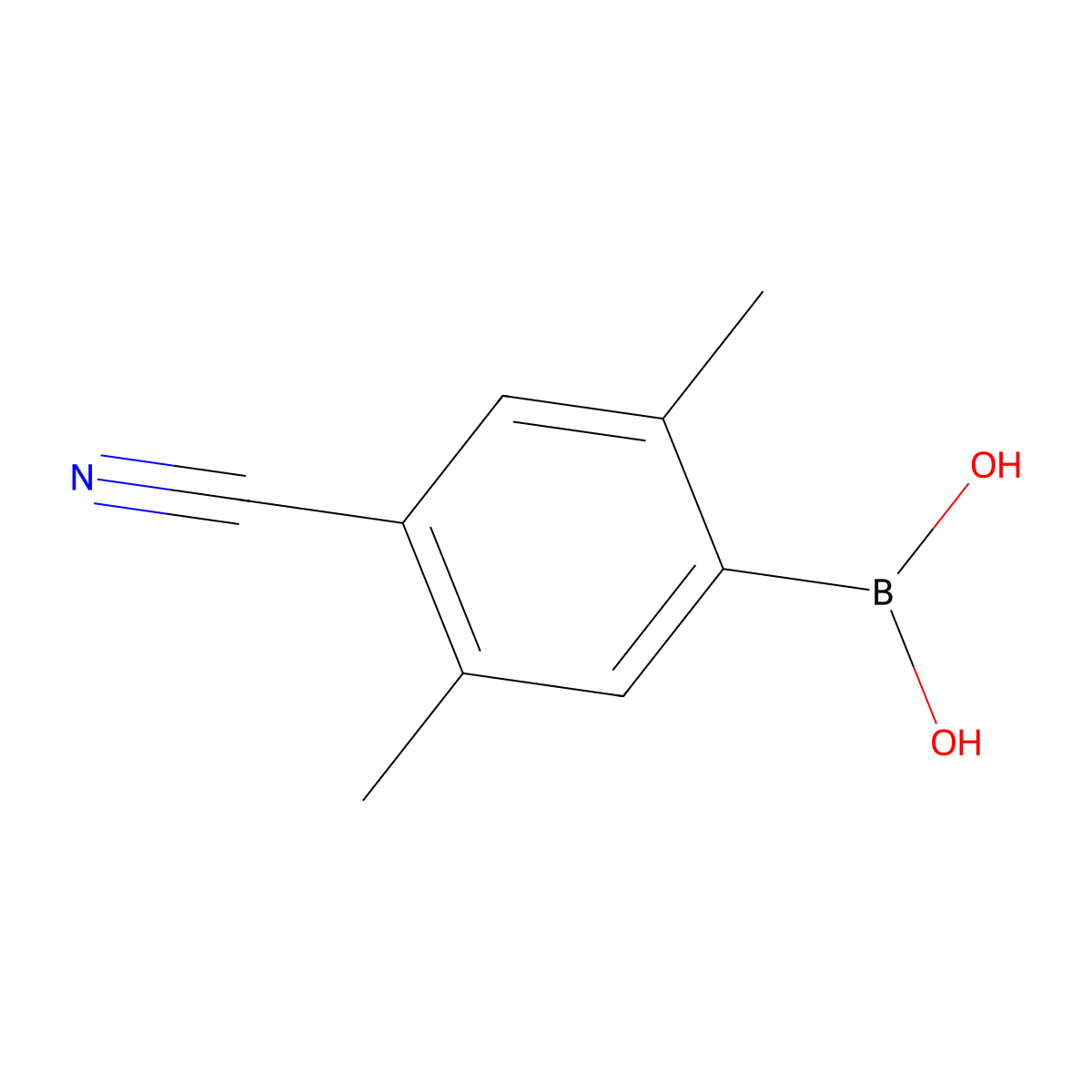 (4-Cyano-2,5-dimethylphenyl)boronic acid molecular structure, CAS 1384855-53-1