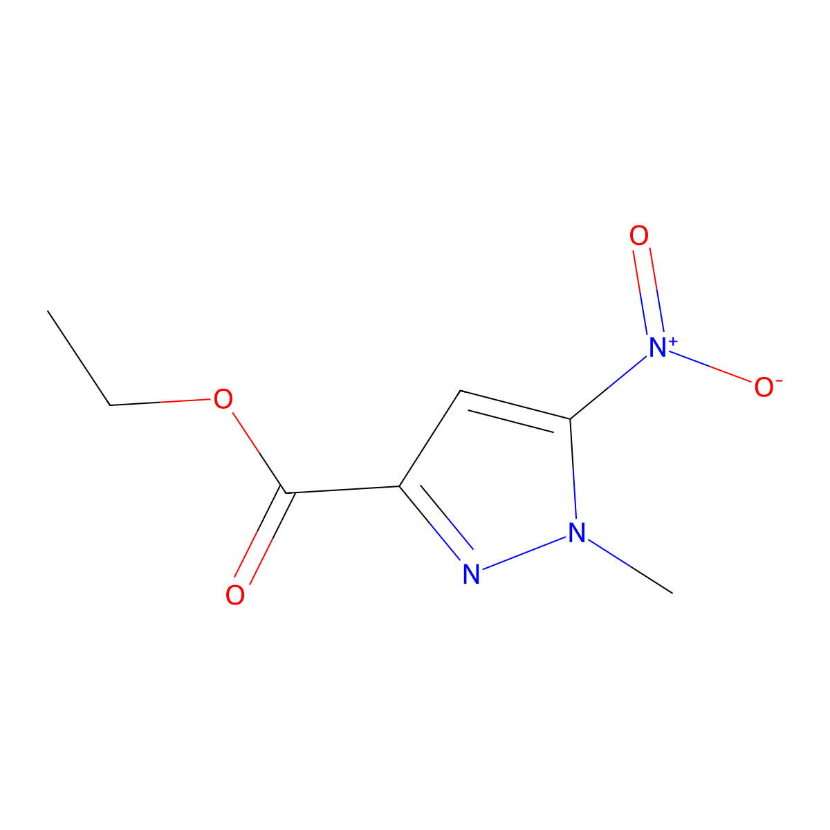 ethyl 1-methyl-5-nitro-1H-pyrazole-3-carboxylate molecular structure, CAS 1384856-21-6
