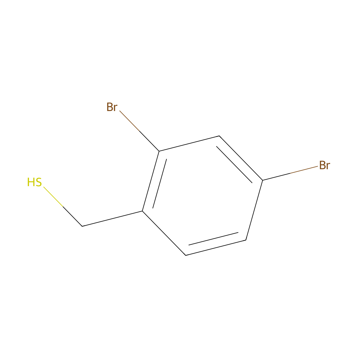 (2,4-Dibromophenyl)methanethiol molecular structure, CAS 1384865-21-7