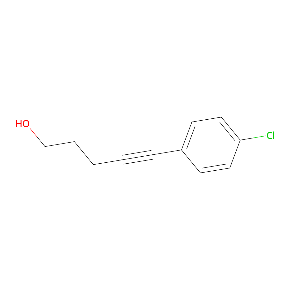 5-(4-Chlorophenyl)pent-4-yn-1-ol molecular structure, CAS 138487-22-6