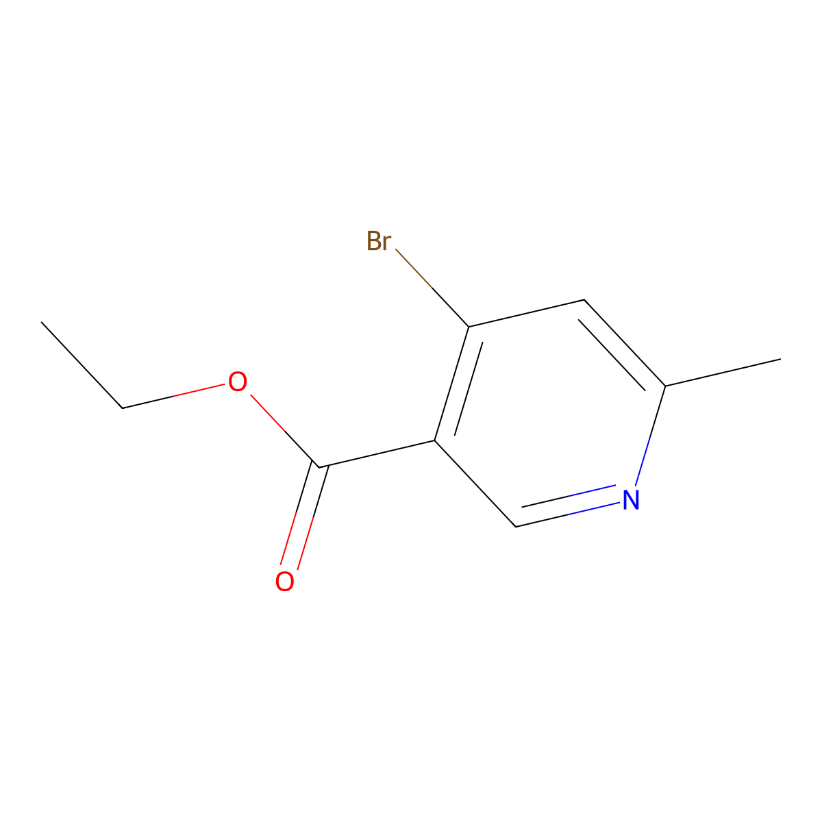 Ethyl 4-bromo-6-methylpyridine-3-carboxylate molecular structure, CAS 1384871-32-2