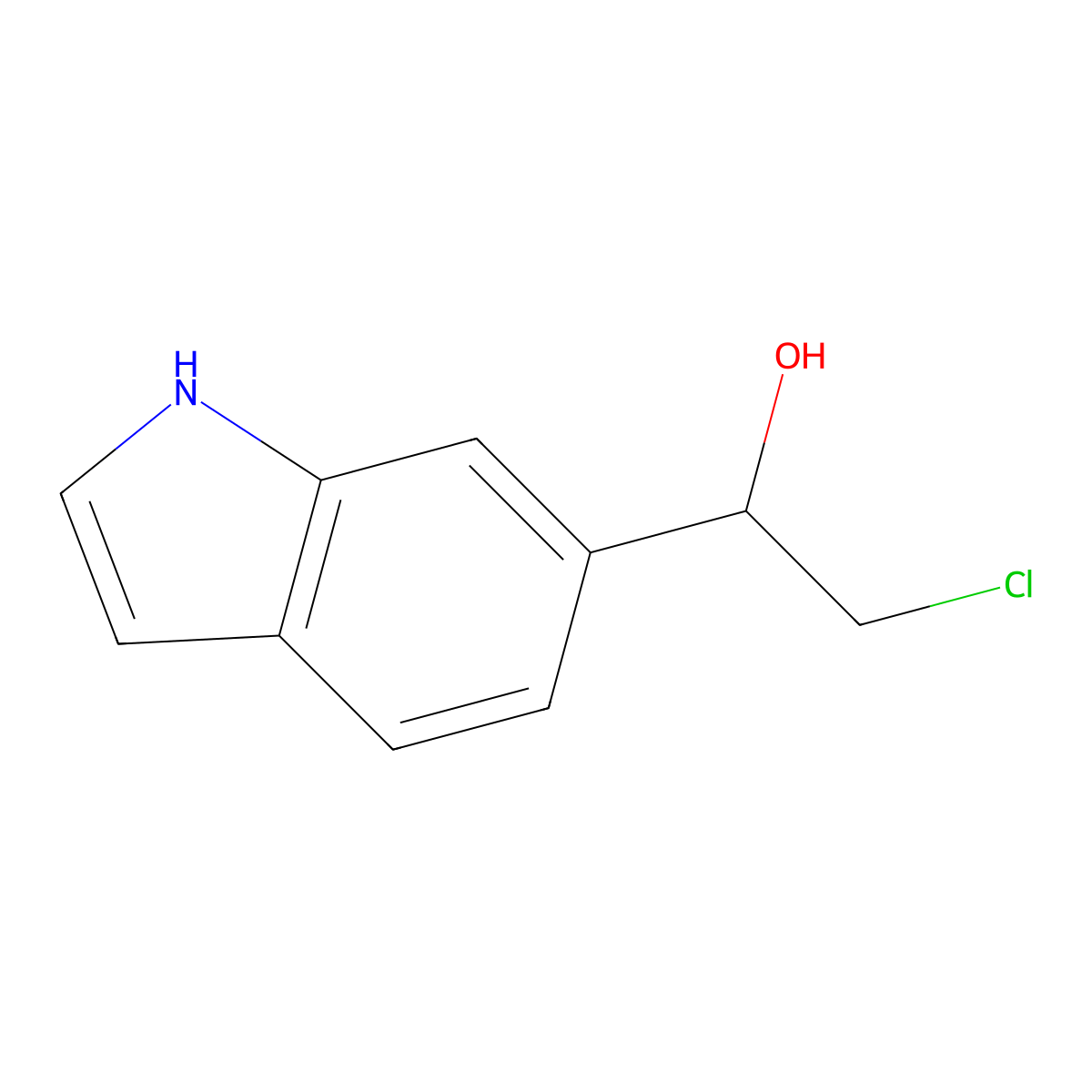 1H-Indole-6-methanol, A-(chloromethyl)- molecular structure, CAS 1384878-69-6