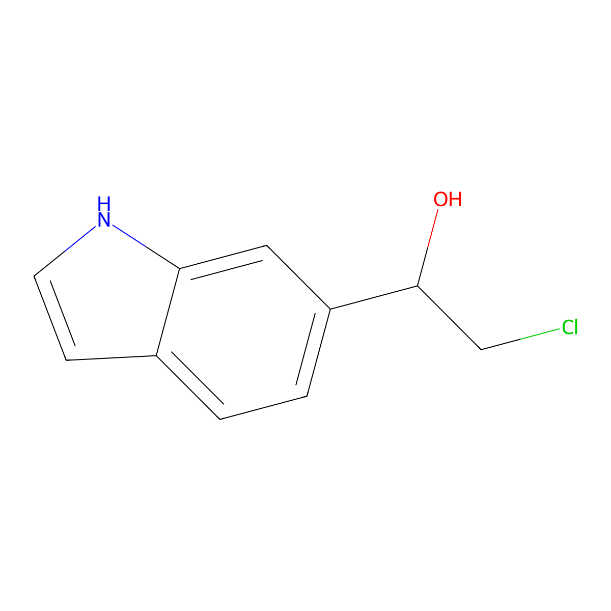 1H-Indole-6-methanol, A-(chloromethyl)- molecular structure, CAS 1384878-69-6
