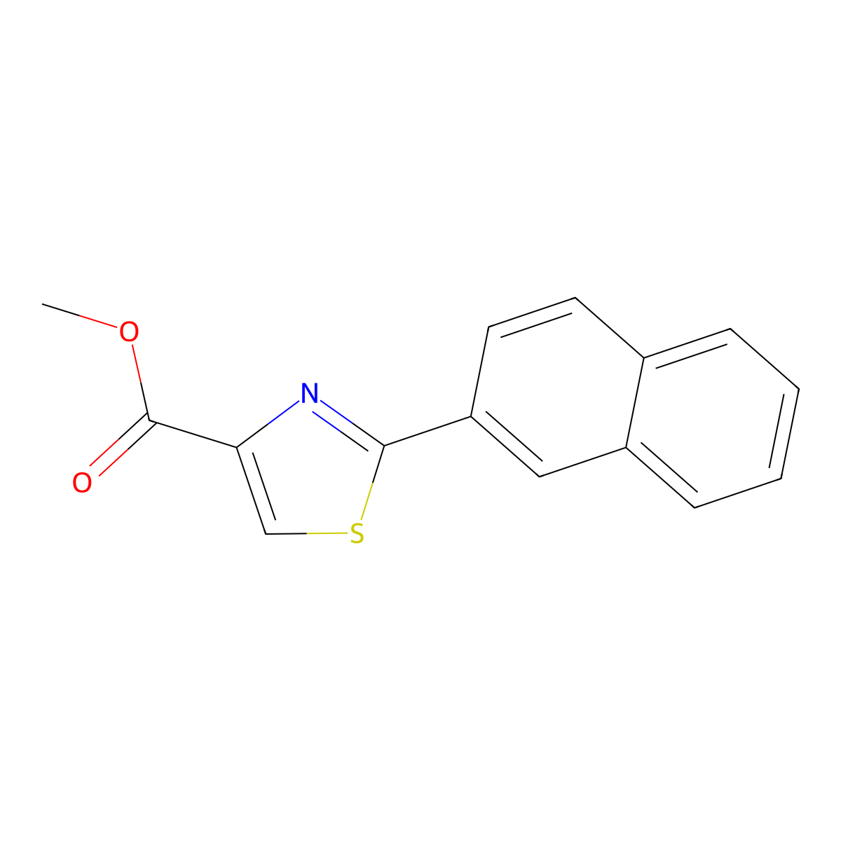 Methyl 2-(2-Naphthyl)thiazole-4-carboxylate molecular structure, CAS 1384889-76-2